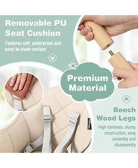 Gouun 6 in 1 Convertible Highchair with Safety Harness and Removable Tray