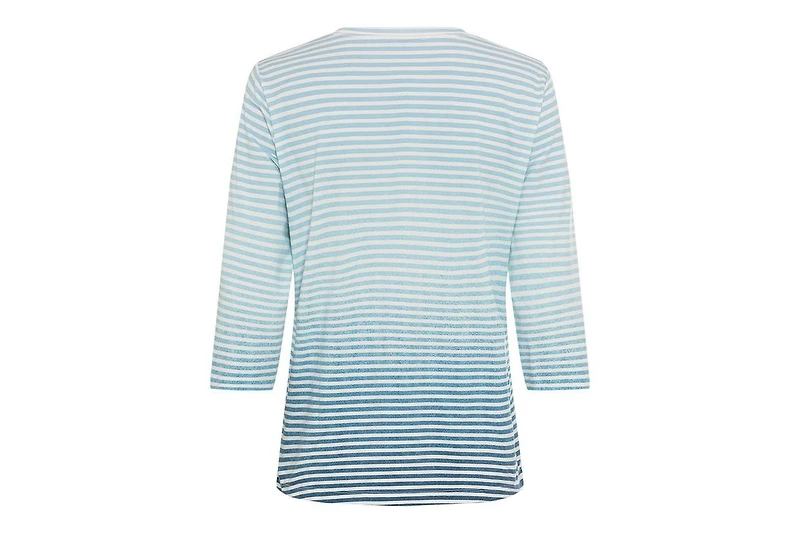 Olsen Women's Stripe & Placement Print T-Shirt