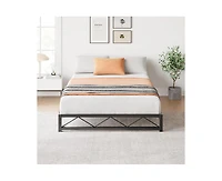 gaomon 6 Inches King Size Metal Platform Bed Frame,Low Bed Frame with Steel Slat Support, Mattress Foundation, No Box Spring Needed, Easy Assembly