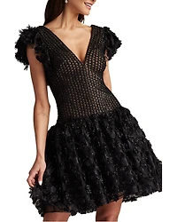 Tadashi Shoji Women's Minx Flower Embellished Mini Dress
