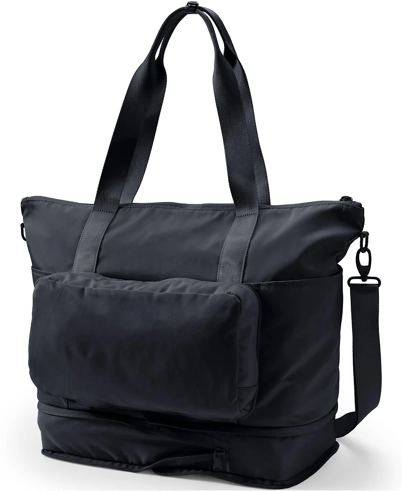 Lands' End Travel Nylon Expandable Packable Tote Bag