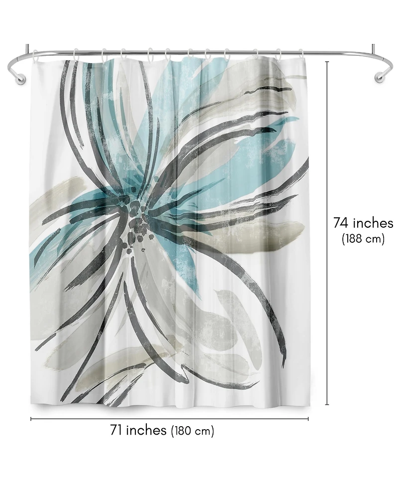 Americanflat 71x74 May Poem Shower Curtain - 100% Polyester Shower Curtain