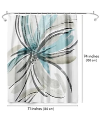 Americanflat 71x74 May Poem Shower Curtain - 100% Polyester Shower Curtain