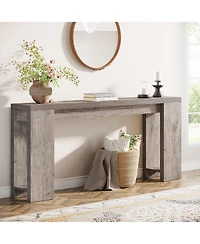 Tribesigns 70.9-Inch Extra Long Console Table, Farmhouse Wood Sofa Table Behind Couch for Living Room, Hallway, Entrance, Foyer