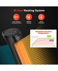 Gouun 1500W Ptc Fast Heating Space Heater with Remote Control