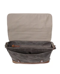 Tsd Brand Stone Creek Waxed Canvas Large Messenger Bag