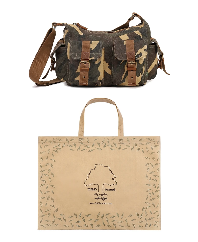 Tsd Brand Leaf Hill Mail Medium Shoulder Bag