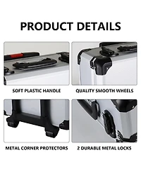 Sugift 399-Piece Home Repair Tool Box, Tool Set Kit with 4 Drawers And Wheels