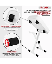 5 Core Keyboard Stand Adjustable z Style Piano Riser + Keyboard Piano Bench