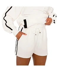 Gameday Couture Women's Cream Florida State Seminoles Down, Set, Go Pullover Hoodie and Shorts Set