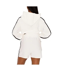 Gameday Couture Women's Cream Florida State Seminoles Down, Set, Go Pullover Hoodie and Shorts Set