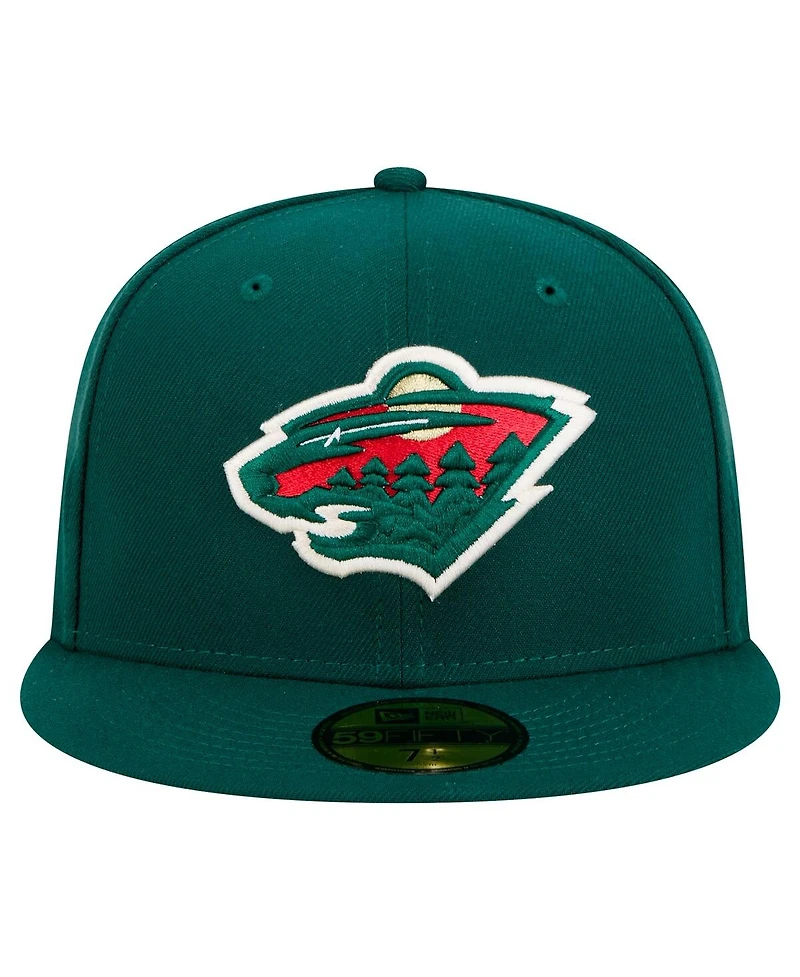 New Era Men's Green Minnesota Wild Core 59FIFTY Fitted Hat