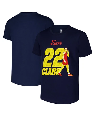 Outerstuff Big Boys and Girls Caitlin Clark Navy Indiana Fever Name Number Player T-Shirt