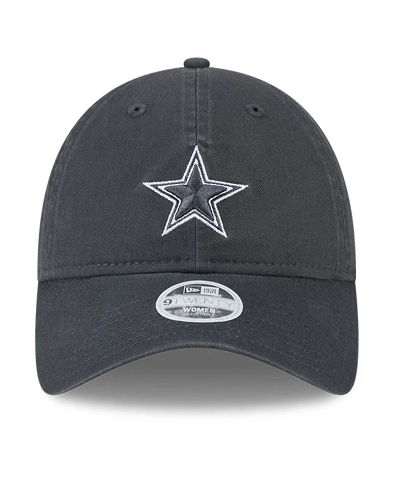 New Era Women's Graphite Dallas Cowboys 2024 Salute To Service 9TWENTY Adjustable Hat