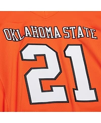 Mitchell & Ness Men's Barry Sanders Orange Oklahoma State Cowboys 1987 Replica Jersey