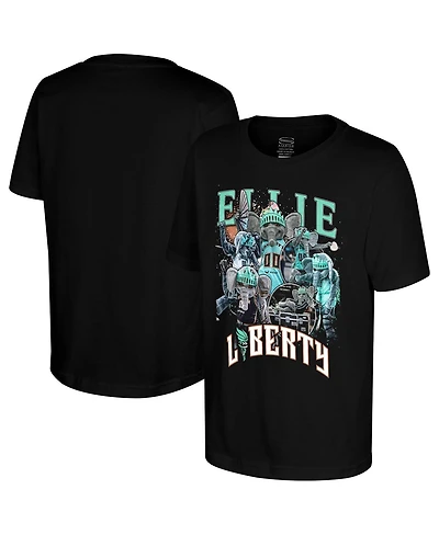 Stadium Essentials Big Boys and Girls Black New York Liberty Ellie Crossroads T-Shirt