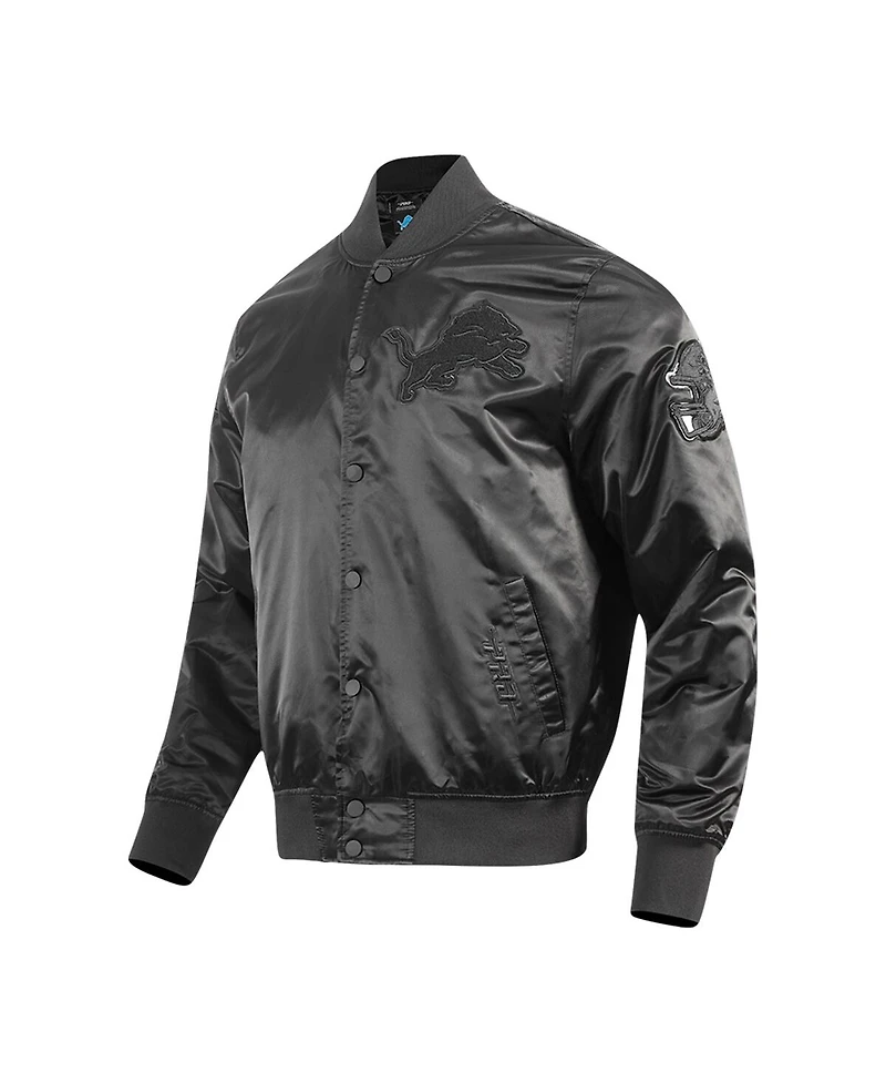 Pro Standard Men's Aidan Hutchinson Black Detroit Lions Player Full-Snap Jacket
