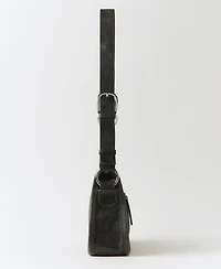 Mango Women's Metallic Details Leather Bag