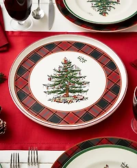 Spode Christmas Tree Tartan Lazy Susan Plate