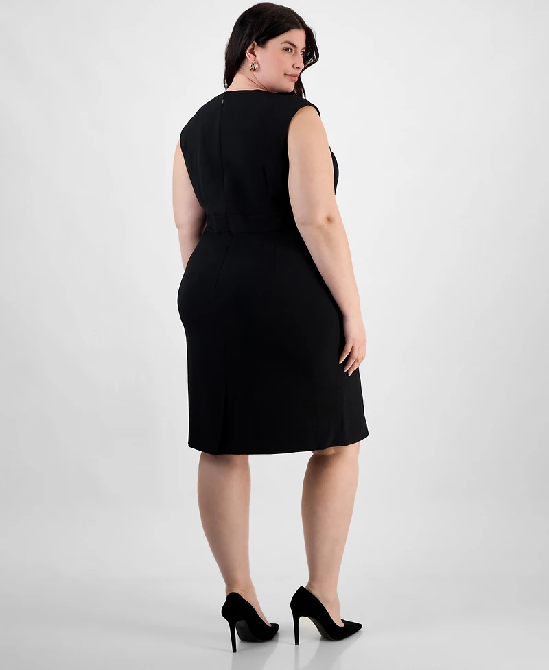 Kasper Plus Cap Sleeve Princess Seam Dress