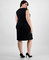 Kasper Plus Cap Sleeve Princess Seam Dress