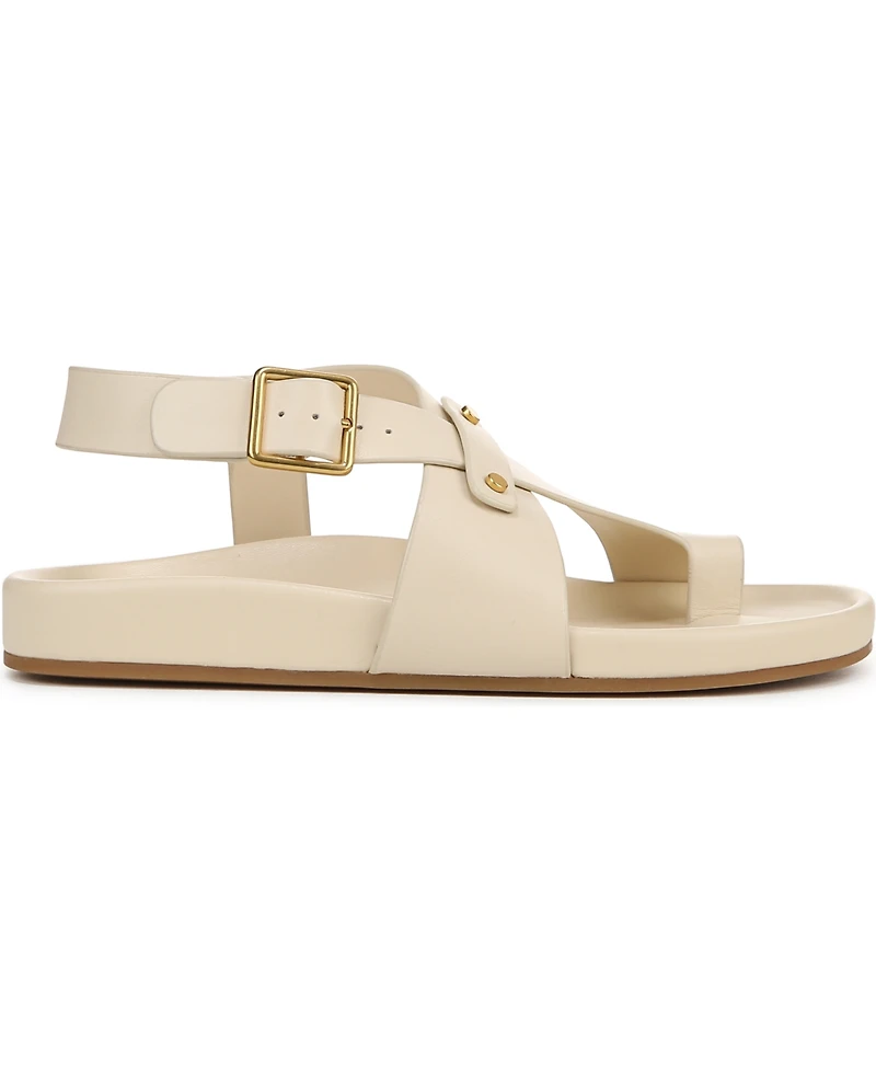 Franco Sarto Women's Blair Toe Loop Round Flat Sandals