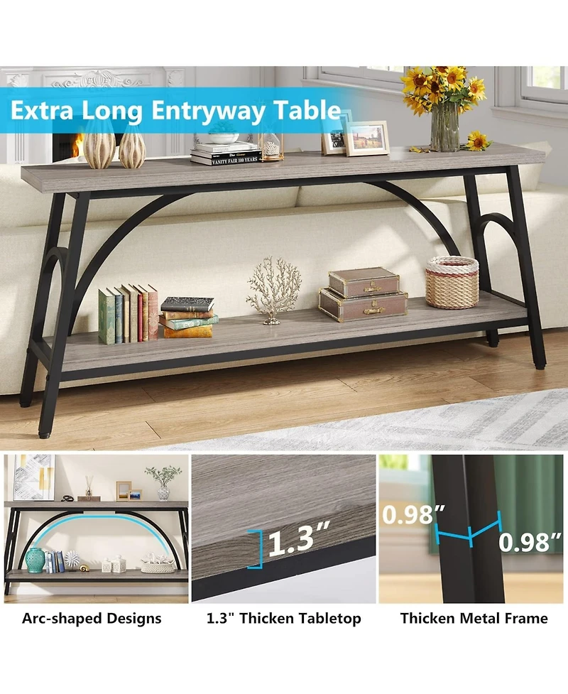Tribesigns Extra Long Console Table, 70.8” Entryway Console Table, Tv Stand, and Media Console for Living Room or Hallway