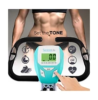SereneLife Folding Digital Exercise Bike with Pulse Monitor and Resistance Bands