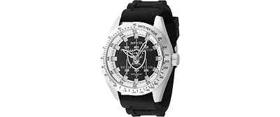 Invicta Men's 47859 Nfl Las Vegas Raiders Quartz Multifunction White, Black Dial Watch
