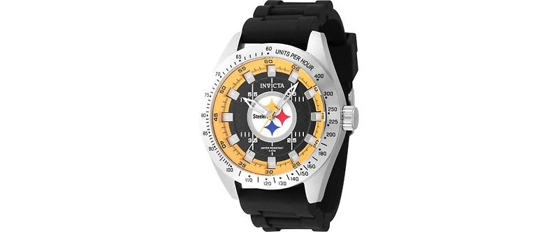Invicta Men's 47858 Nfl Pittsburgh Steelers Quartz Multifunction Yellow, Black Dial Watch