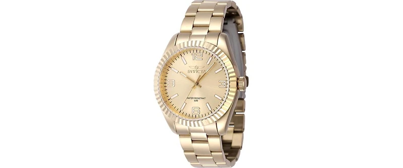 Invicta Women's Specialty Quartz 3 Hand Gold Dial Watch