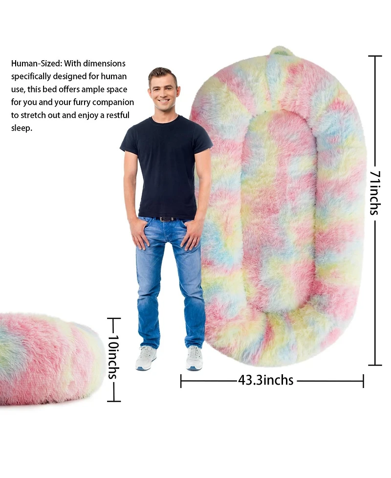 gaomon Human Size Dog Bed for Adult People,71"x43.3"x10" Large Dog Bed