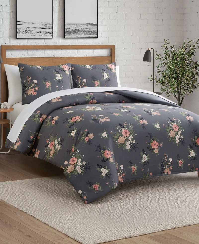 Lucky Brand Cali Bouquet Floral 3-Pc. Duvet Cover Set