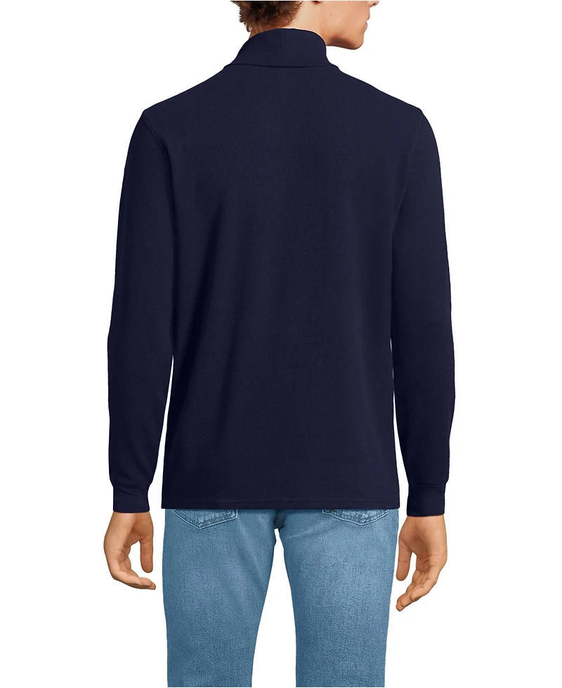 Lands' End Men's Long Sleeve Waffle Turtle Neck