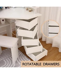 gaomon Makeup Vanity Desk with Lights & Power Outlet