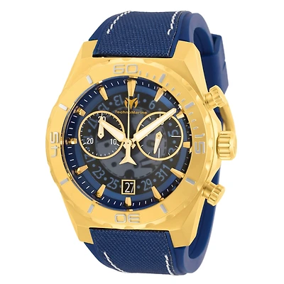 Technomarine Men's Tm-519009 Reef Quartz Chronograph Transparent, Blue Dial Watch