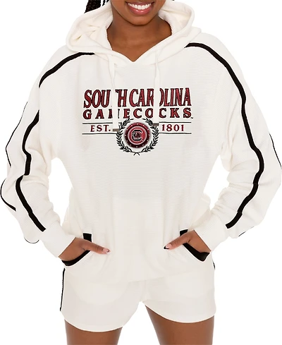 Gameday Couture Women's Cream South Carolina Gamecocks Down, Set, Go Pullover Hoodie and Shorts Set