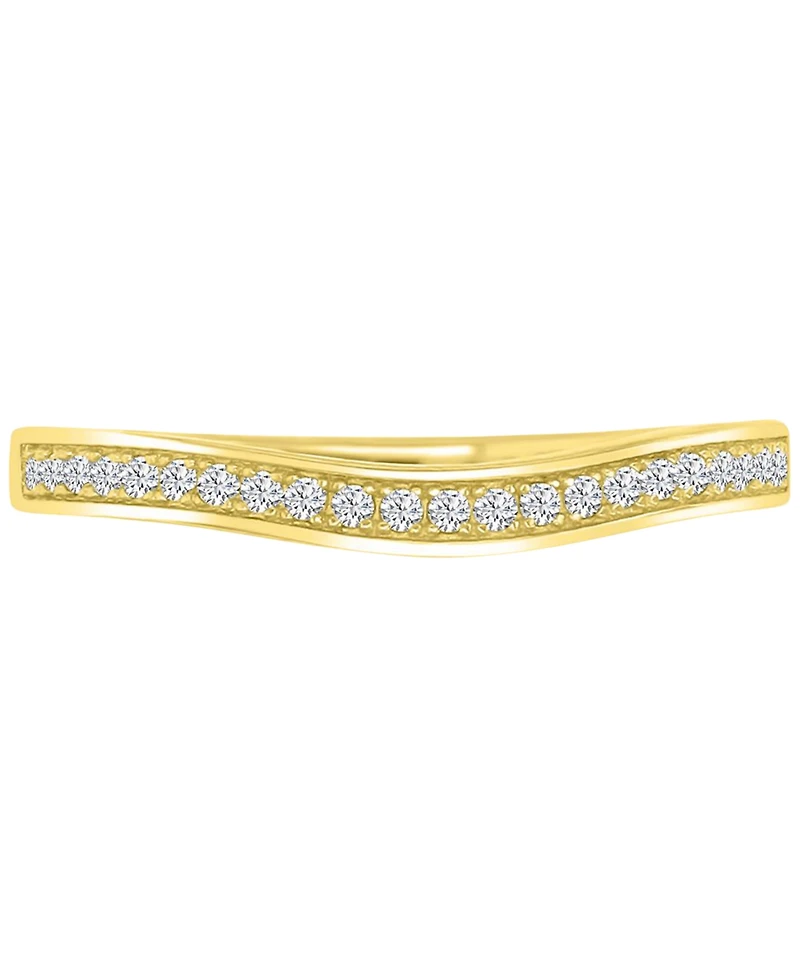 Cubic Zirconia Halo Tapered Split Shank Bridal Set