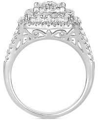 Diamond Cluster Engagement Ring (1-3/4 ct. t.w) in 14k White Gold
