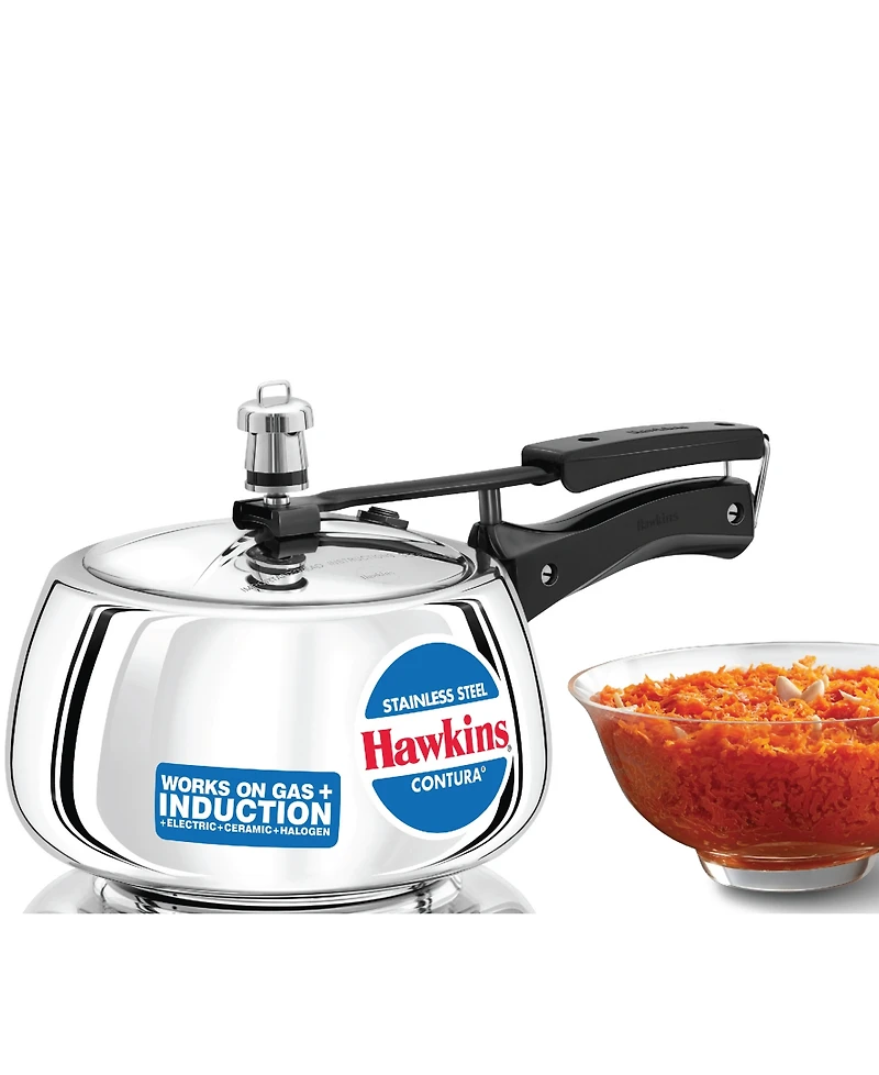 Hawkins Liter Stainless Steel Contura Induction Compatible Pressure Cooker