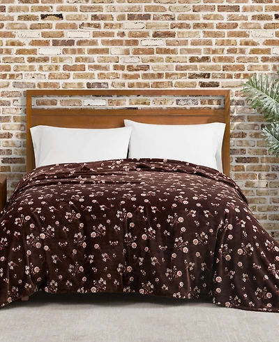 Lucky Brand Daisy Floral Cozy Plush Blanket, Full/Queen
