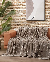 Lucky Brand Daisy Floral Cozy Plush Blanket