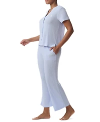 Tommy Hilfiger Women's 2-Pc. Th Cardigan Top & Cropped Pants Pajama Set