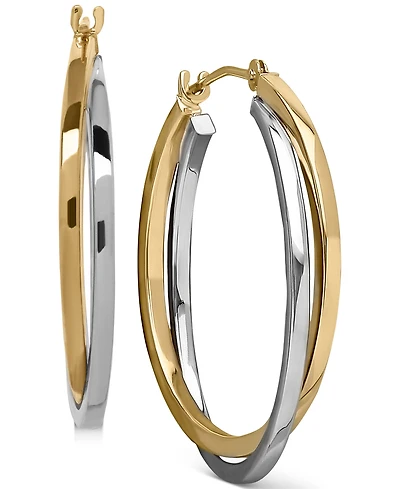 Intertwined Hoop Earrings 14k Gold
