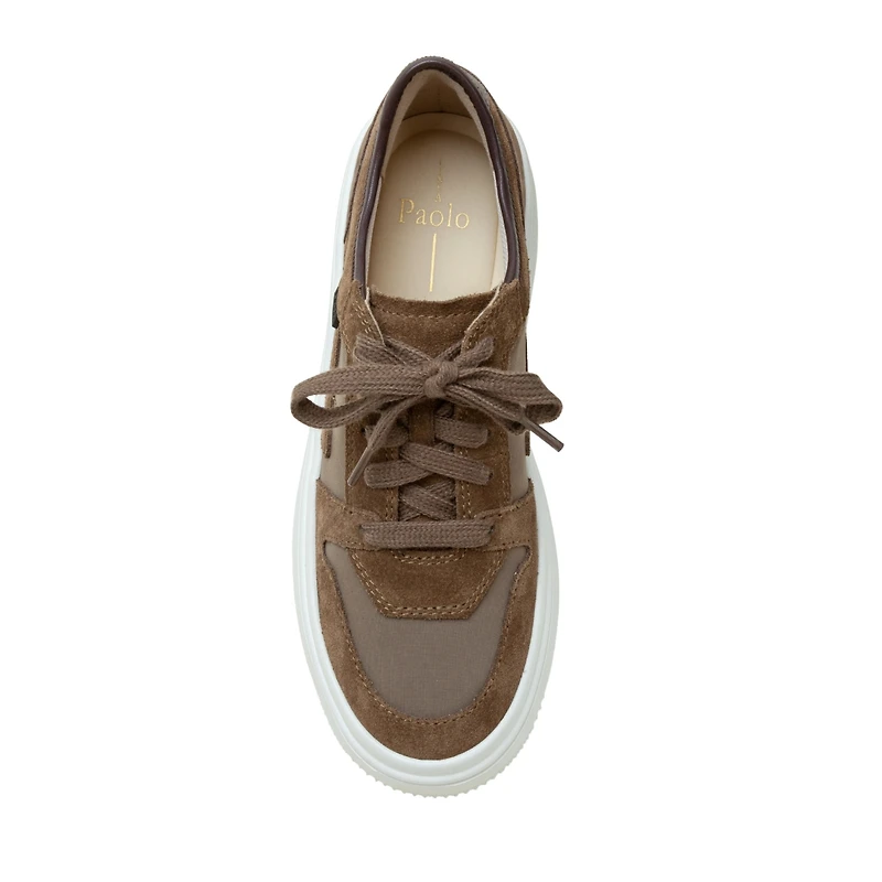 Linea Paolo Gains Lace-Up Leather Platform Sneakers