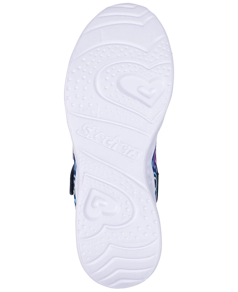 Skechers Little Girls Heart Lights - Boogie Love Stay-Put Light-Up Casual Sneakers from Finish Line