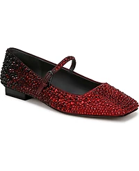 Franco Sarto Women's Tinsley Rhinestone Square Toe Mary Jane Flats