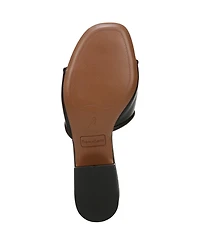 Franco Sarto Women's Noreen 2 Open Square Toe Block Heel Slide Sandals