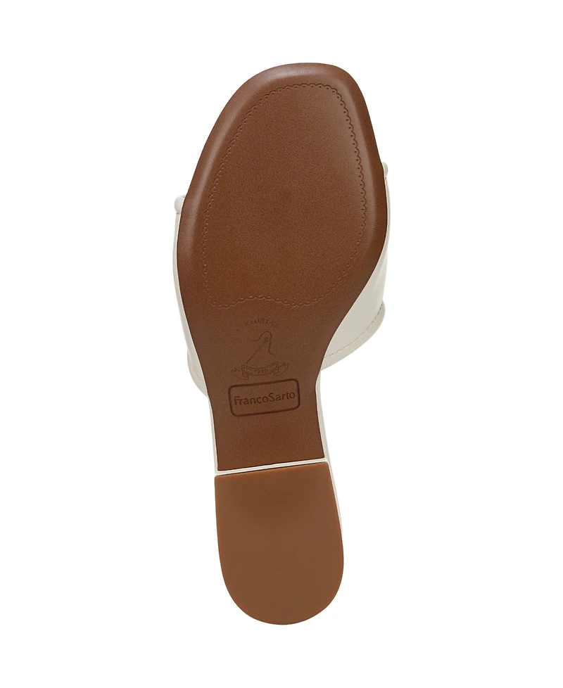 Franco Sarto Women's Noreen 2 Open Square Toe Block Heel Slide Sandals