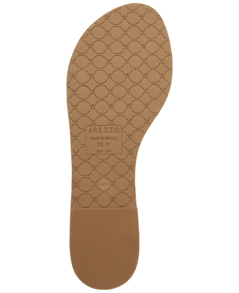 Arezzo Women's Mikayla Round Toe Flat Sandals